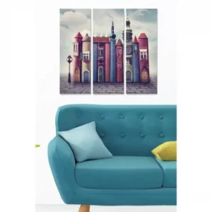 Image of MDF8660972 Multicolor Decorative MDF Painting (3 Pieces)