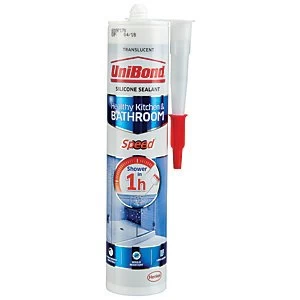 Image of UniBond Speed Kitchen & Bathroom Sealant Clear 291g