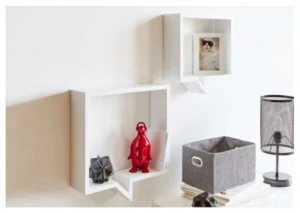Image of Speech Blurb Pack of 2 Shelfie White.