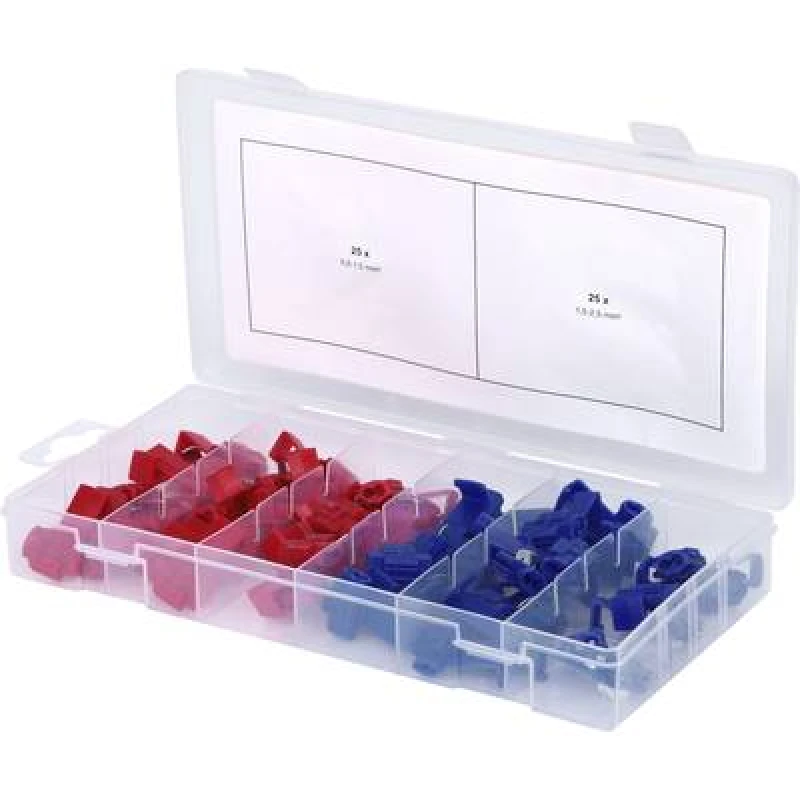 Image of KS Tools KS Tools 970.0570 Stub connector Red, Blue 50 Parts 970.0570