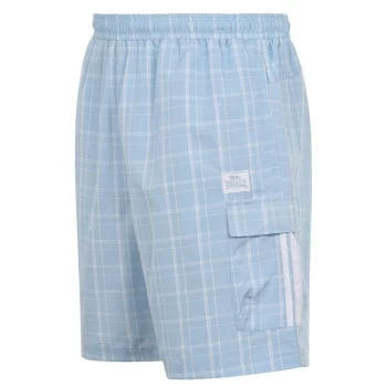 Image of Lonsdale Check Shorts Mens - Blue