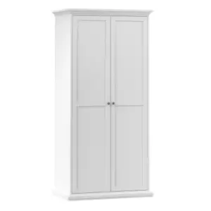 Image of Paris Wardrobe With 2 Doors In White