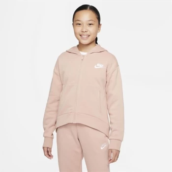 Image of Nike Sportswear Full-Zip Hoodie Junior Girls - Rose Whisper