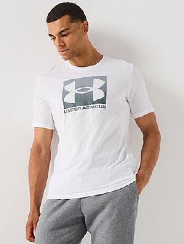 Image of Under Armour Loose Boxed Sports Graphic T-Shirt White XXL