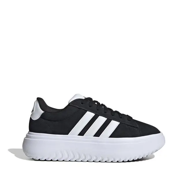 Image of adidas Court Platform Suede - Black 5
