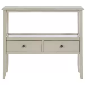 Image of Heritage Console Table Rectangular / 2 Drawers Vintage Grey