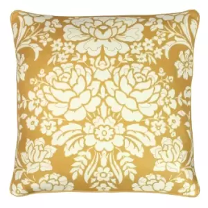 Image of Melrose Floral Cushion Honey, Honey / 50 x 50cm / Polyester Filled