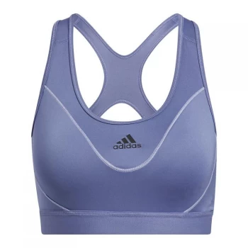 Image of adidas Believe This Medium-Support Reflective Bra Womens - Orbit Violet / Black
