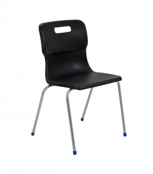 Image of Titan 4 Leg Chair Size 6 - 460mm Seat Height - Black
