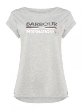 Image of Barbour San Carlos Short Sleeve Crew Neck Logo Tee Grey