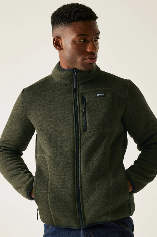 Image of Regatta Mens Barlee Full Zip Insulating Active Fleece in Green Size: Medium Green Male M