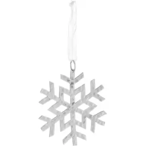 Image of Hill Interiors The Noel Collection Snowflake Christmas Decoration (One Size) (Silver)