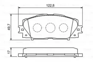 Image of Bosch 0986494198 BP1108 Brake Pad Set Disc Brake Front Axle