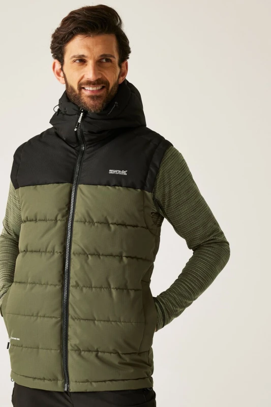 Image of Regatta Mens Aldthorn Insulated Padded Body Warmer in Olive Size: Large Olive Male L