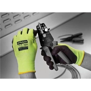 Image of Polyco Matrix MGP08 Size 8 Seamless Knitted Gloves Polyurethane Palm Coating Green