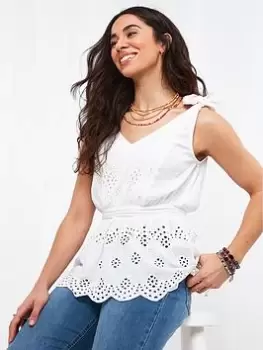 Image of Joe Browns Pretty As A Picture Top White, Size 18, Women