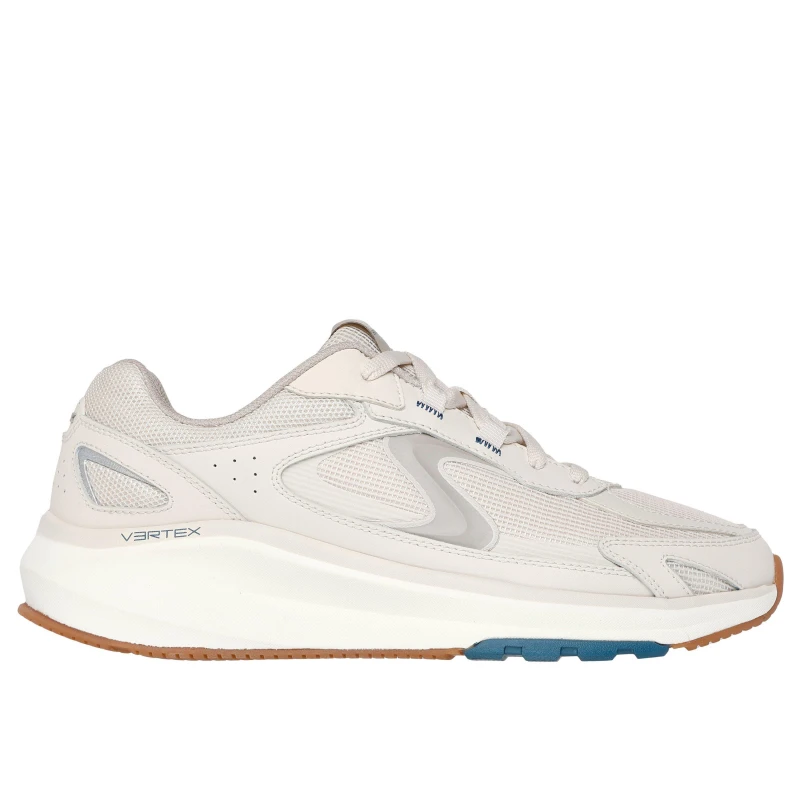 Image of Skechers Mens Vertex Low-Top Trainers Ntrl Lth/Pu/M male 8 (42)