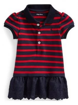 Image of Ralph Lauren Baby Girls Short Sleeve Stripe Polo