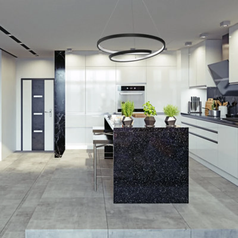 Image of Milagro Lucero Designer LED Pendant Lamp Black 48W 50Cm Monochromatic Swirl