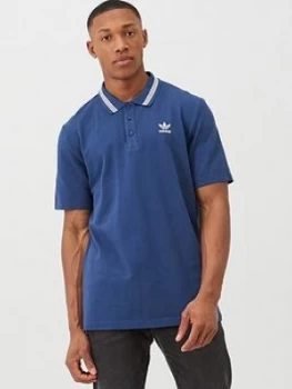 Image of Adidas Originals Pique Polo - Navy