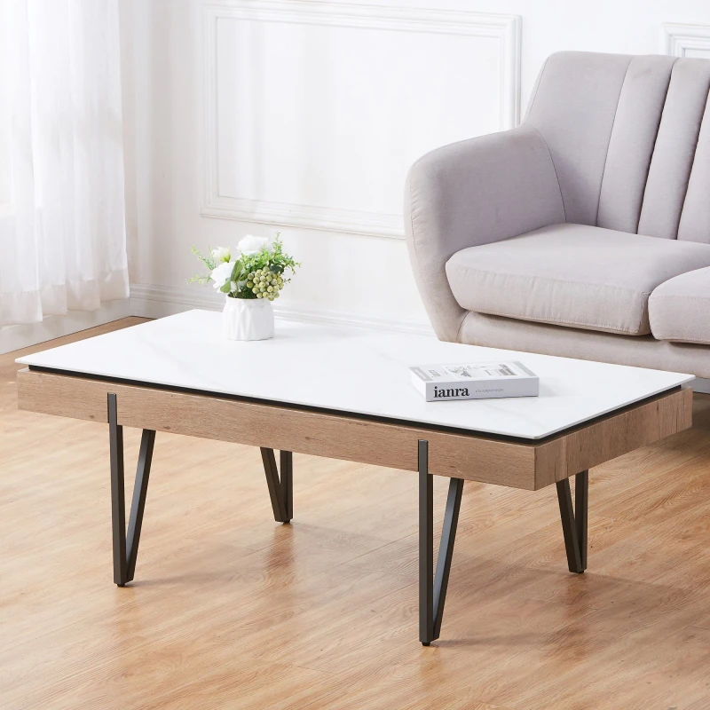 Image of Artemis Home Satori Stone Coffee Table in Light Stone Light Stone Unisex