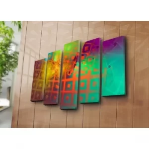 Image of 5PATK-221 Multicolor Decorative Canvas Painting (5 Pieces)