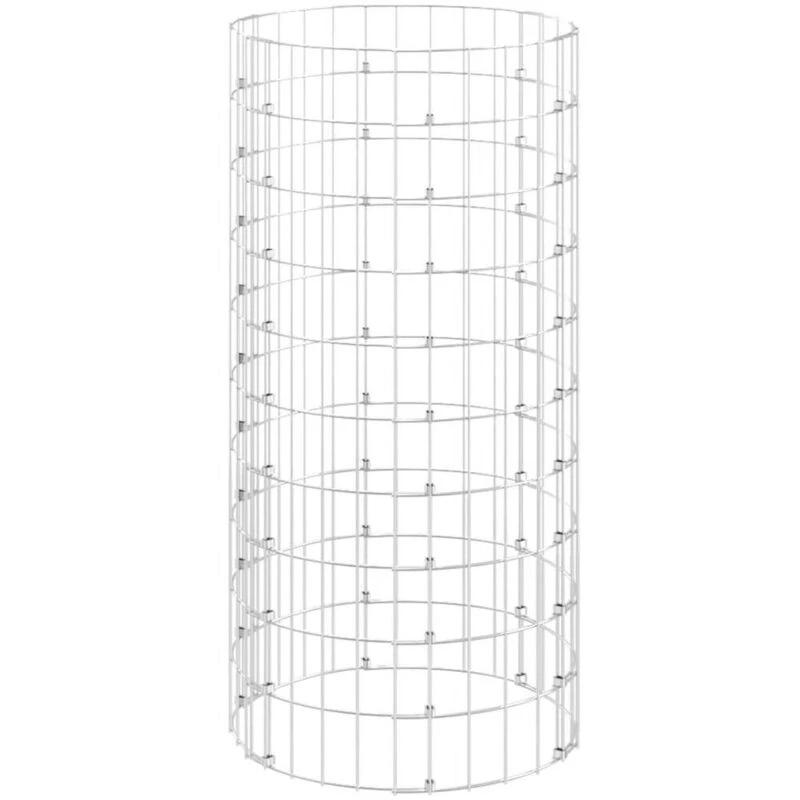 Image of vidaXL Garden Composter Ø50x100cm Galvanised Steel, Silver 3115942