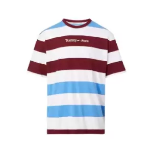 Image of Tommy Jeans Tjm Skater Serif Stripe Tee - White