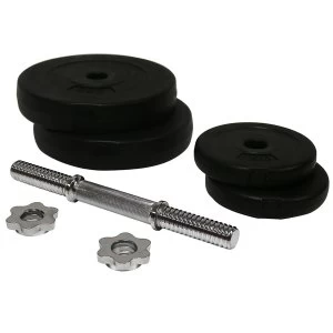 Image of Charles Bentley 15KG Cement Dumbbell and Weights Training Exercise Spinlock Gym