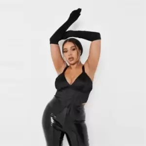 Image of Missguided Seam Detail Corset - Black