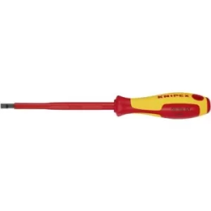 Image of Knipex VDE VDE Slotted screwdriver Blade width: 5.5mm Blade length: 125mm DIN EN 60900