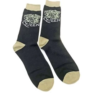 Image of Queen - Crest Unisex Ankle Socks - Black