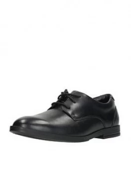 Image of Clarks Older Boys Rufus Edge BL Shoe - Black, Size 3 Older