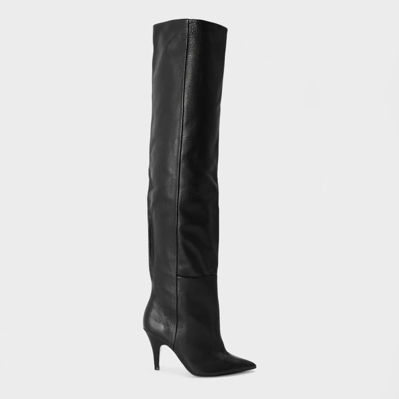 Image of Steve Madden Womens Mazer Knee High Boots Black Lthr female 4 (37)