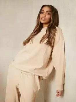 Image of Boohoo Oversized Sweatshirt - Stone, Size XL, Women