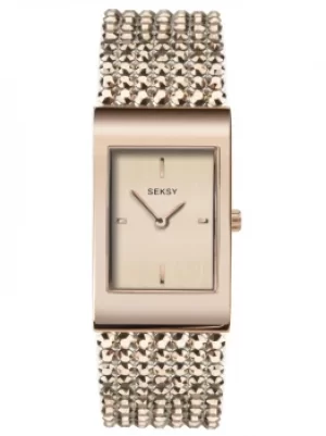 Image of Seksy Ladies Shimmer Rose Gold Tone Bracelet Watch 2726