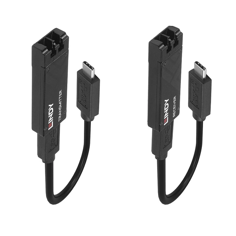 Image of Lindy 100m Fibre Optic USB 3.2 Type C Extender