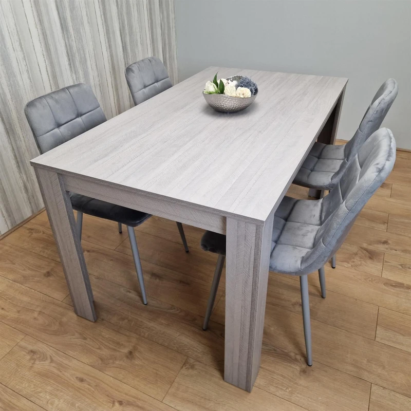Image of KOSY KOALA KOSY KOALA Dining Table Set with 4 Chairs Dining Room and Kitchen table set of 4 in Grey Grey One Size Unisex 5060711588025