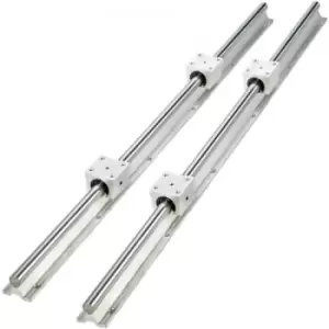 Image of 2x Linear Rail Sbr16-1200mm 4xsbr16uublocks Smooth Sliding Grinding Cnc Set