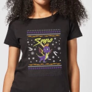 Image of Spyro Knit Womens Christmas T-Shirt - Black - 5XL