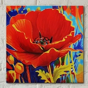 Image of Tile 8x8 Dreamcatcher Poppy By S. Bull Wall Art