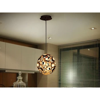 Image of Schuller Lighting - Schuller Narisa - Spherical Ceiling Pendant Gold, Brown, E27
