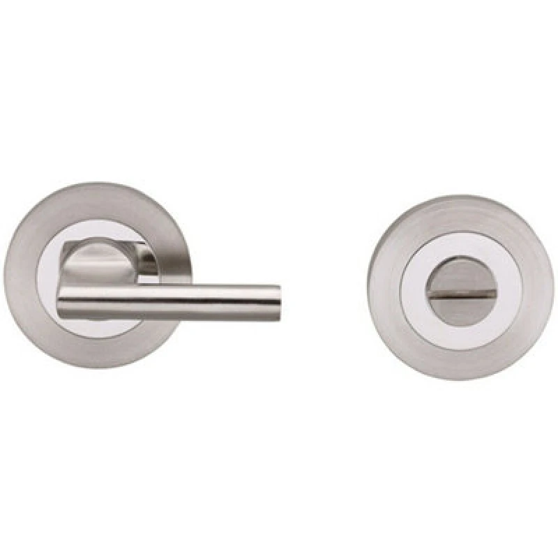 Image of Loops Disabled Thumbturn Handle With Release With Indicator Polished Satin Steel Metallics unisex
