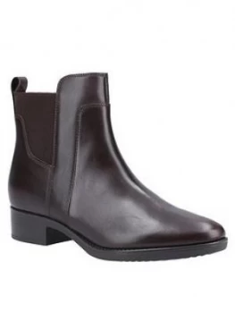 Image of Geox Felicity G Leather Ankle Boot - Coffee