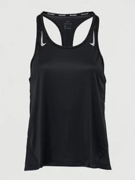Image of Nike Running Miler Racer Tank Top - Black