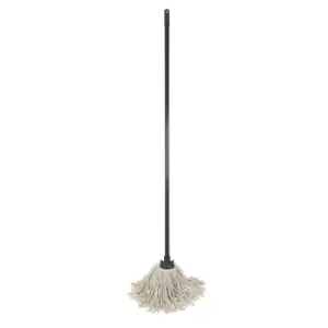 Image of JVL Pure Cotton Traditional String Floor Mop Grey/Turquoise