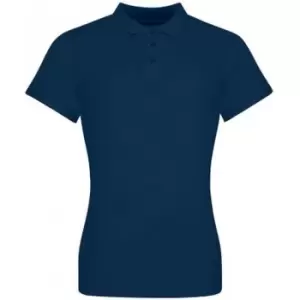 Image of Awdis Womens/Ladies Pique Cotton Polo Shirt (XXL) (Ink/Blue)