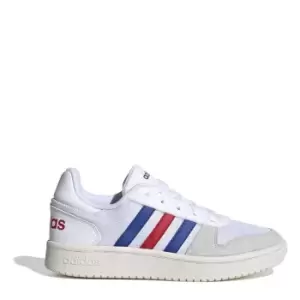 Image of adidas Hoops 2.0 Juniors Trainers - White
