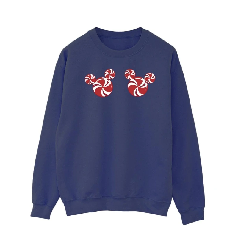 Image of Disney Men Mickey Mouse Candies Sweatshirt in Navy Size: Small Navy S Male 5063376835121