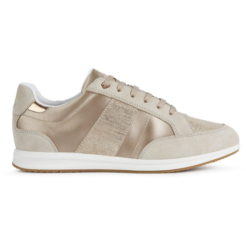 Image of Geox D Avery Trainers - Beige Beige 3
